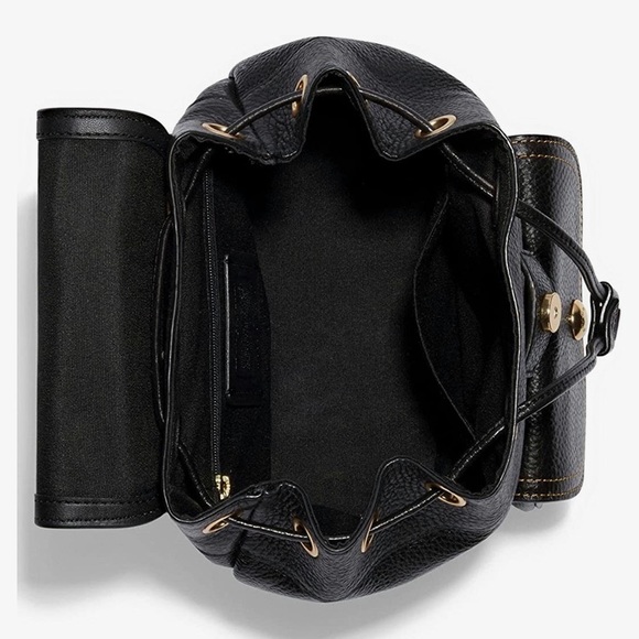 COACH Pennie Backpack 22 in Pebbled Black Leather. NWOT! - Picture 4 of 8